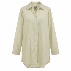 Chico's SZ 0/XS/4 Open V-Neck Collared Long Sleeve Button Down Shimmer Stripe